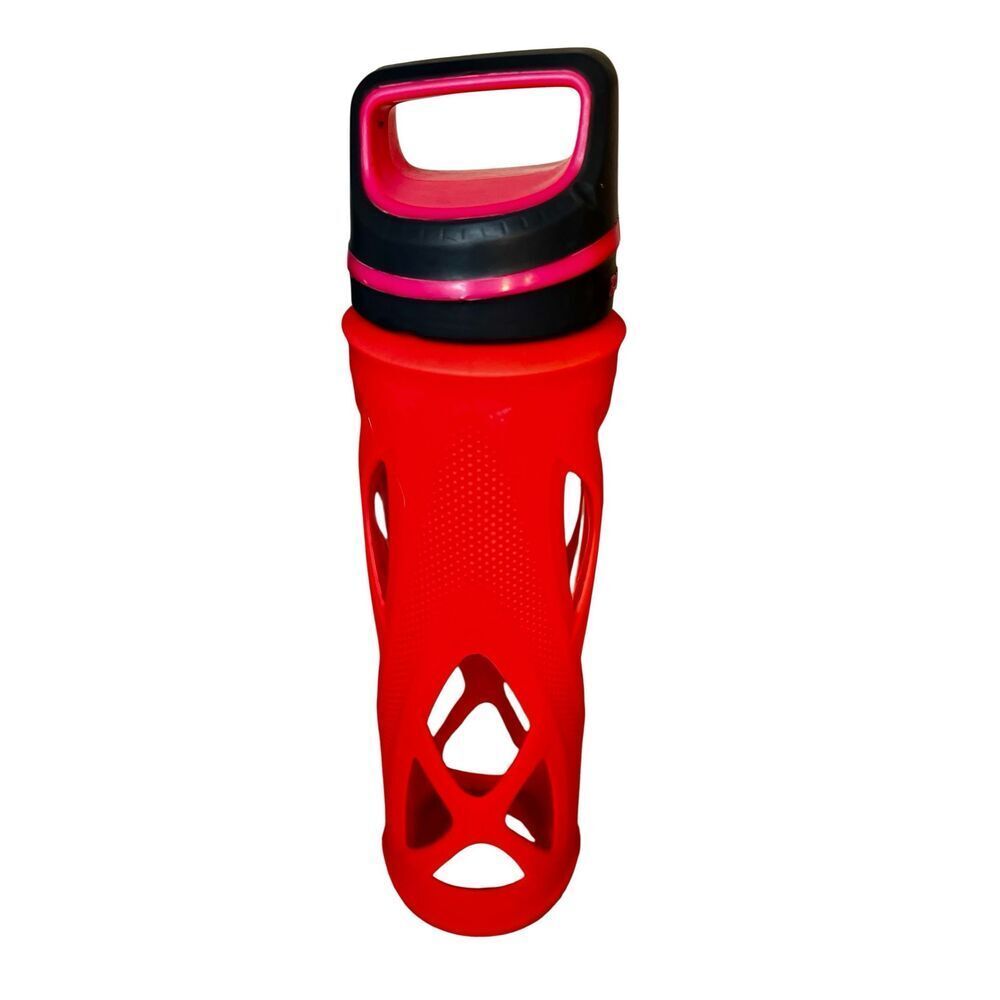 Zulu Water Bottle 20oz Glass Silicone Sleeve Leakproof Sports BPA-Free Drinkware